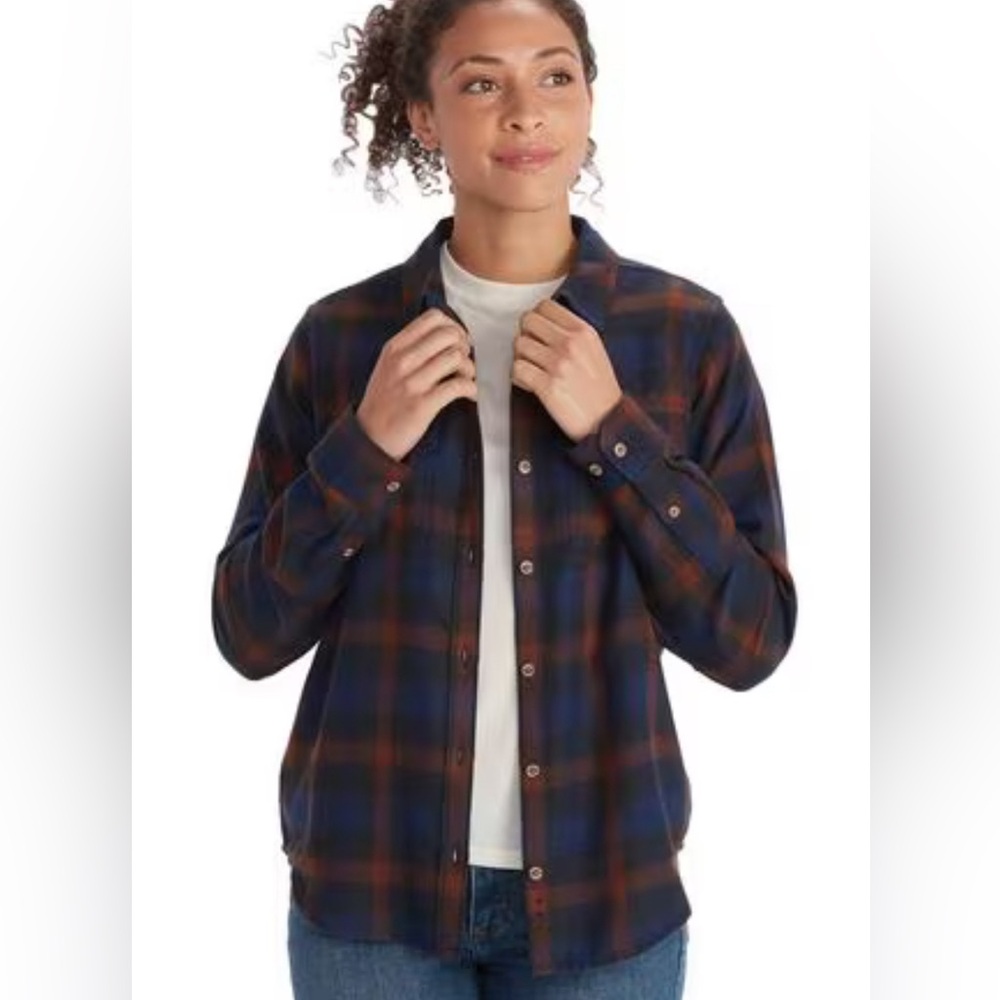 Marmot Fairfax Midweight Flannel – Women’s Size L Arctic Navy